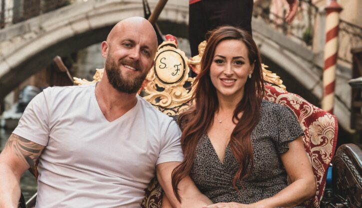 Couple In gondola in Venice